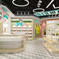 Modern Shopping Mall Store Interior With Shelves Display Areas And Bright Lighting