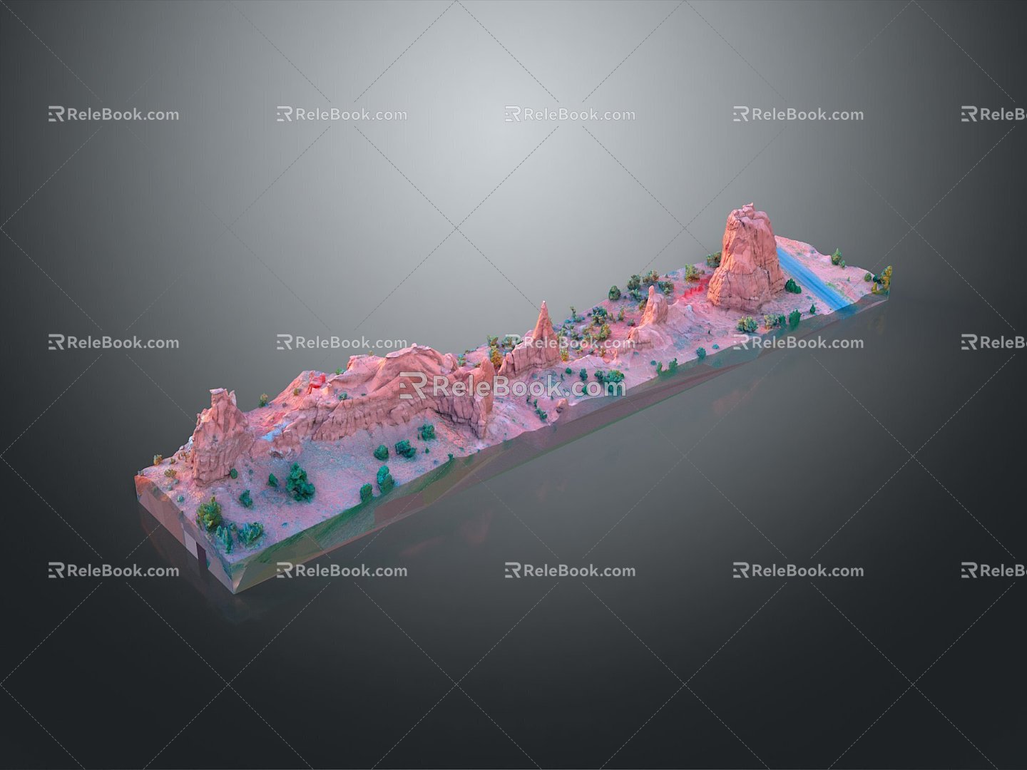 Geography, topography, mountain shape, ridge, ridge, valley, mountain range, canyon, geomorphology, mountain peak, mountain body 3d model