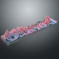 Geography, topography, mountain shape, ridge, ridge, valley, mountain range, canyon, geomorphology, mountain peak, mountain body 3d model