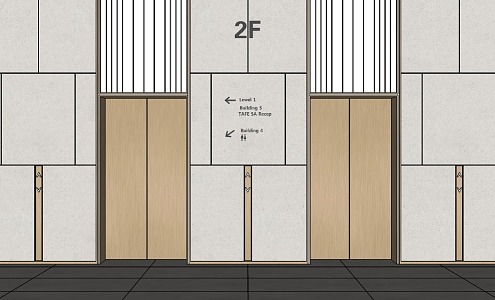 Elevator hall 3d model