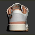 Adidas White And Orange Casual Sneakers With Three Stripes And Lace Up Design