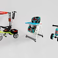 Fun Colorful Kids Tricycle High Chair And Balance Bike For Toddlers