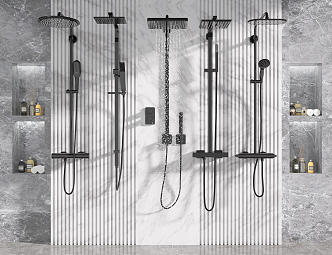 Modern Shower Combination 3d model