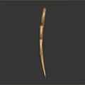 Golden Metal Hair Accessory With Curved Design For Styling Hair