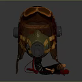 Modern gas mask sci-fi gas mask 3d model