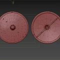 Modern Shield Round Shield 3d model