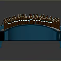 Traditional Chinese Guzheng Musical Instrument With Decorative Blue White Design And Strings