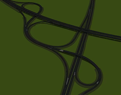 modern viaduct 3d model