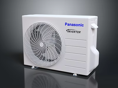 Panasonic Inverter Air Conditioner Fan with White Exterior and Efficient Cooling Performance 3d model