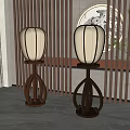 Floor lamp combination 3d model