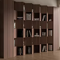 Modern Bookshelf Display Cabinet Book Multifunctional Decorative Cabinet Combination Open Type 3d model