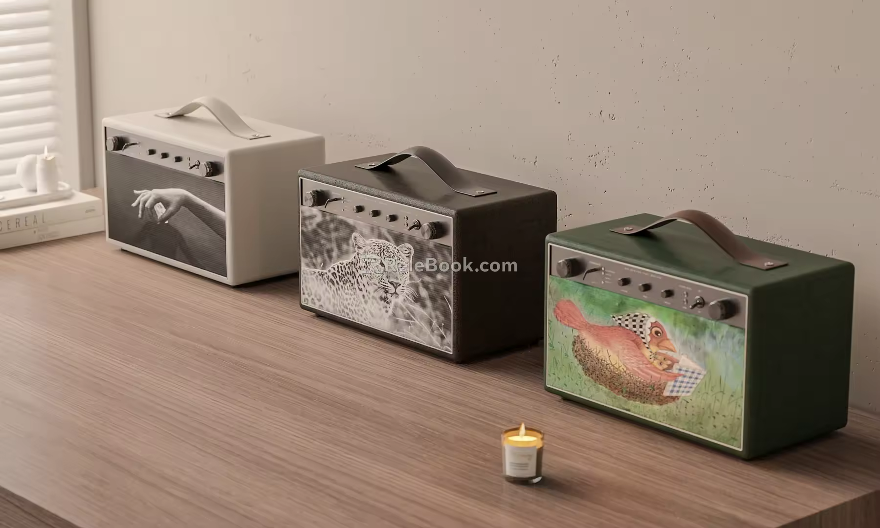 Modern leisure net red speaker combination 3d model