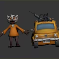 Self-made armed car modified car modified car chariot doomsday car self-made car self-made car modified car 3d model