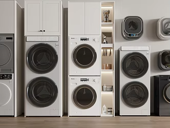 Modern washing machine cabinet washing machine 3d model