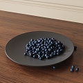 Blueberry Ornaments Fruit Plate 3d model