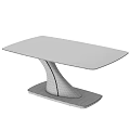 Modern Coffee Table With Black Marble Top And Curved Metal Base Design 3d model