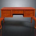 Elegant Wooden Dining Table With Carved Legs And Storage Drawers