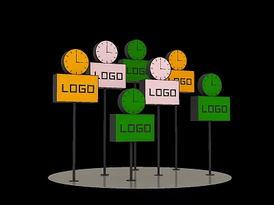 Hour Hand Display Photo Shown US Chen Design Display Ornaments 3d model