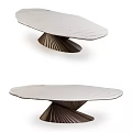 Modern Elegant Dining Table Design With Marble Top And Unique Radiating Leg Structure