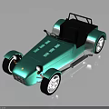 Shiny Teal Convertible Car With Silver Wheels Black Frame On Dark Background Reflection