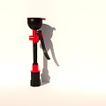 Black and Red Standing Medical Device with Top Sensor for Clinical Health Monitoring