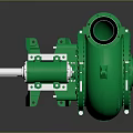 Green Heavy Duty Industrial Centrifugal Pump With Metal Flange And Bolted Structure