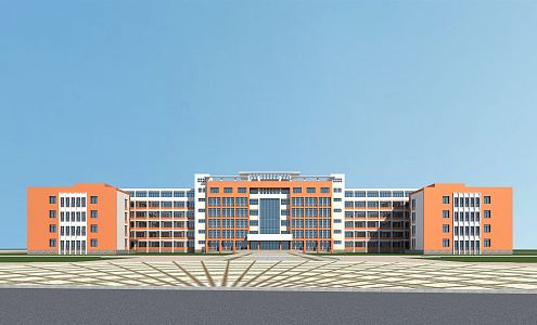 modern teaching building 3d model