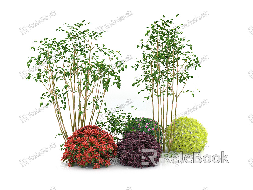 modern shrub shrub assemblage model