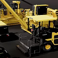 Variety Of Yellow Functional Construction Vehicles 3d model