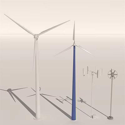 Modern windmill can car 3d model