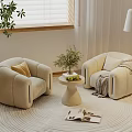 Modern Casual Sofa Combination Single Sofa 3d model