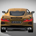 Yellow Sports Car With Sleek Exterior Sharp Headlights And Black Wheels