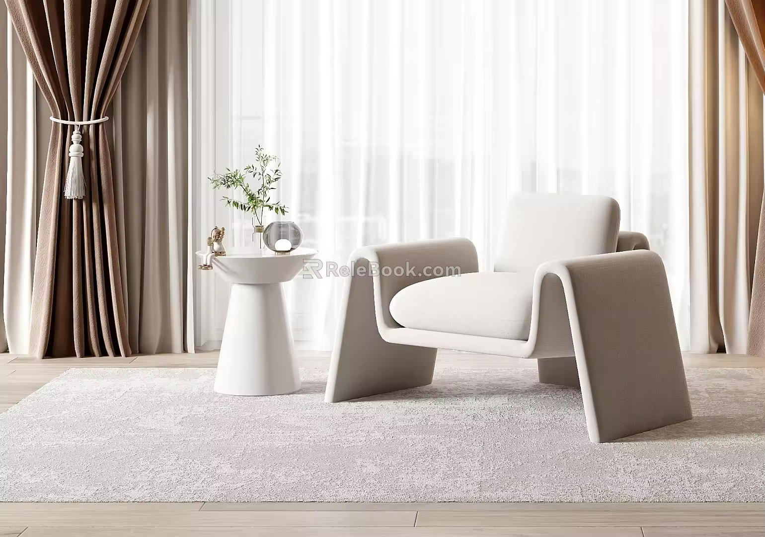 Modern single sofa 3d model