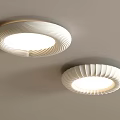 Modern White Ceiling Lamps With Ribbed Design For Interior Lighting Decor 3d model