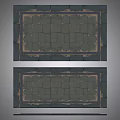 Three-Shading Two-Floor Tile Stone Tile Antique Slab Square Continuous Hand-Painted Style 3d model