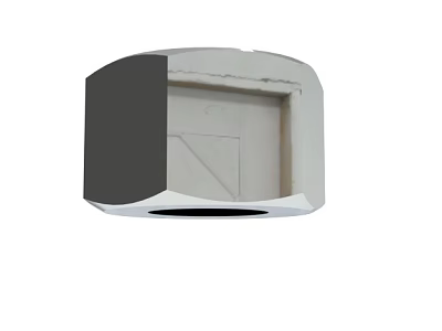 Modern Gray White Geometric Structure Featuring Smooth Surface And Clean Lines 3d model