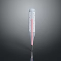Accurate Analog Thermometer With Stainless Steel Body Red Liquid Indicator And Clear Scale
