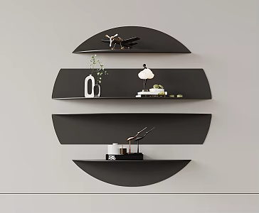 Modern Wall Rack Metal Wall Rack Decorative Wall Rack Wall Hanging Bookshelf 3d model