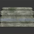Wood And Stone Stacked Textured Boxes With Metal Ring Handle For Decorative Storage