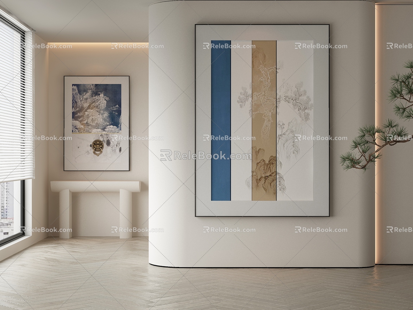 New Chinese Decorative Painting 3d model