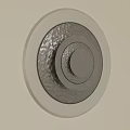 Elegant Circular Layered Metallic Wall Decor With Textured Patterns And Silver Rim