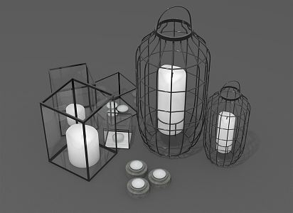 Modern Candle Lamp Candle 3d model