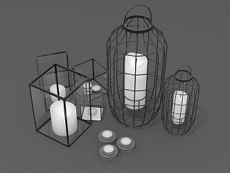 Modern Candle Lamp Candle 3d model