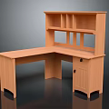 Children's Wooden L Shaped Study Desk With Bookshelf And Storage For Kids