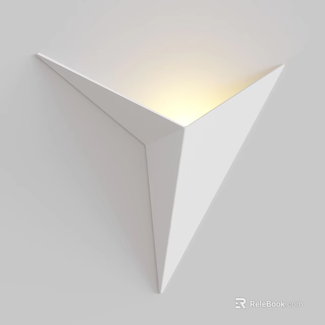 Modern White Geometric Wall Lamp Design For Interior Lighting With Soft Glow 3d model