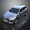 Silver Jaguar SUV With Modern Sleek Body And Alloy Wheels Design