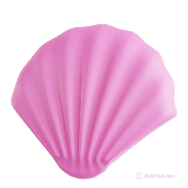 Pink Shell Shaped Decorative Ornament Set For Stylish Home Decor 3d model 