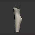 Elegant White Sling Dress With Slim Fit Silhouette And Minimalist Design