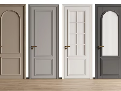 Interior Swing Doors in Various Designs and Colors for Modern Home Interiors 3d model