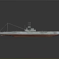 modern ship warship 3d model